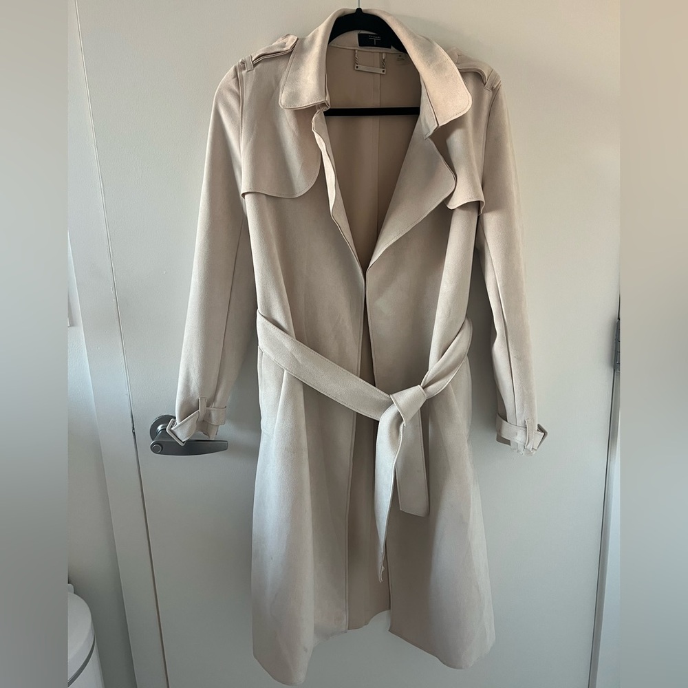 Elegant Cream Trench Coat